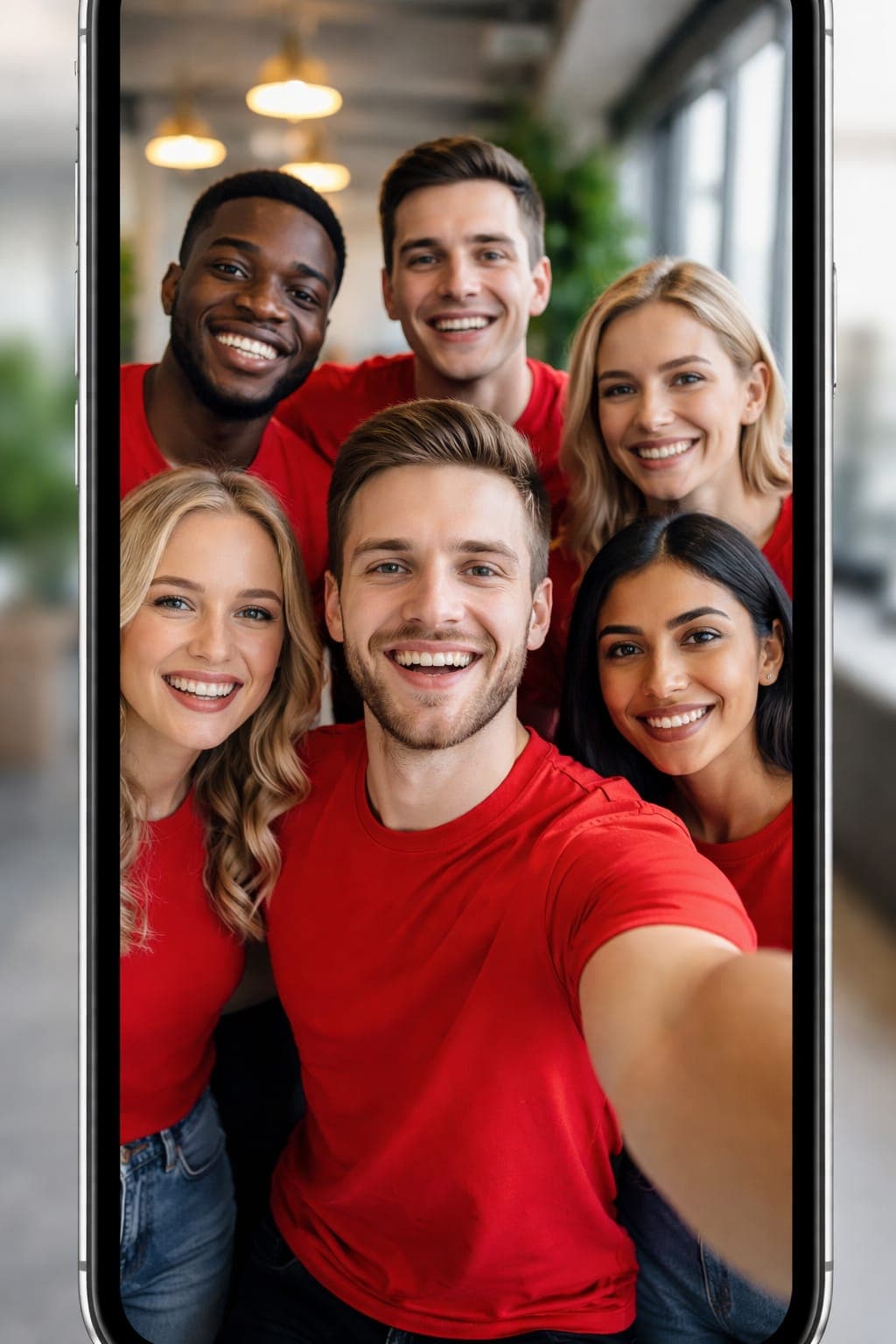 Team Selfie in Action